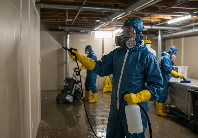 Basement Sanitization and Antimicrobial Treatment process in Lincoln, AL