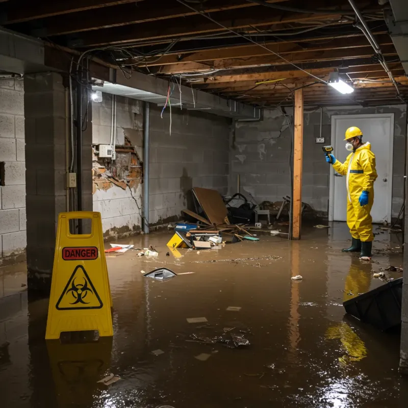 Flooded Basement Electrical Hazard in Lincoln, AL Property